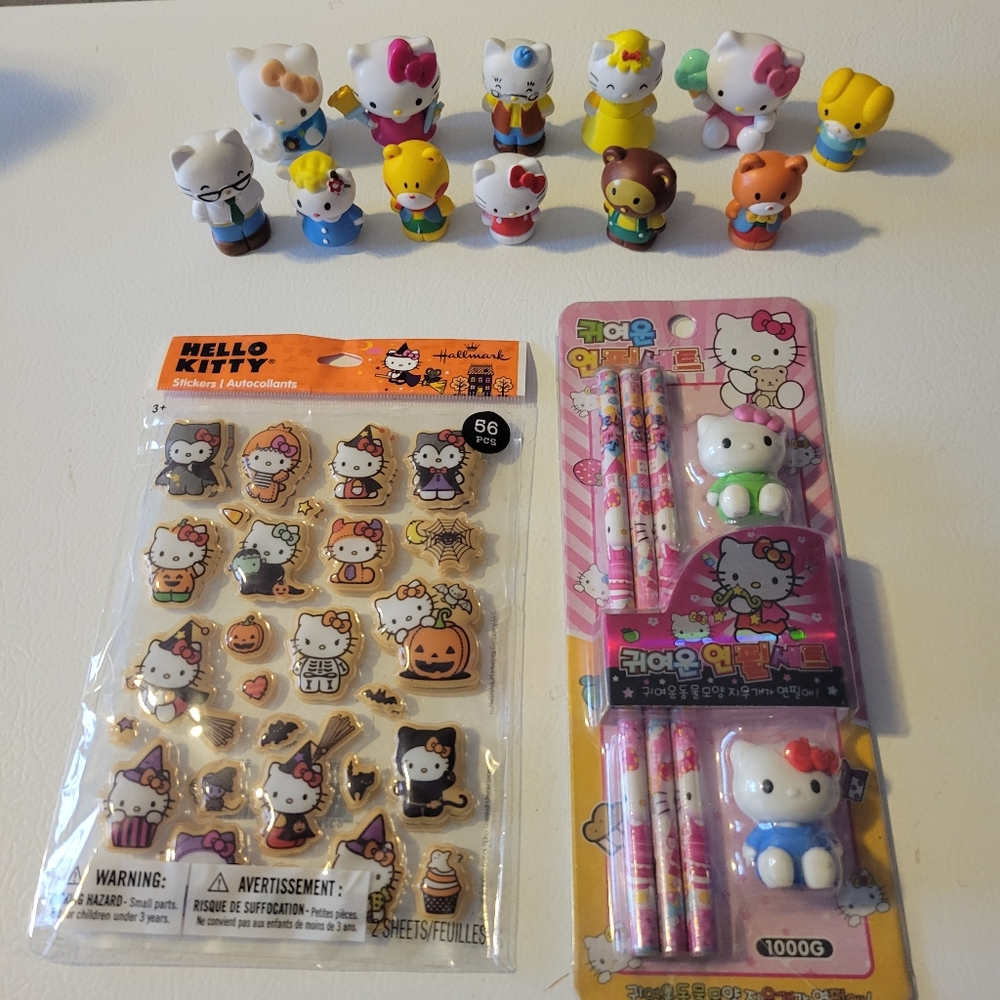 Hello Kitty Mini Figures and stickers